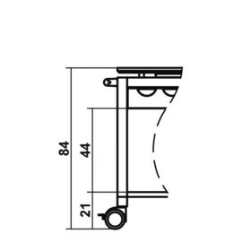 Servierwagen eichenbraun  | 2 Borde 700 x 550 mm mit Besteckablage Marmorplatte Produktbild 1 S