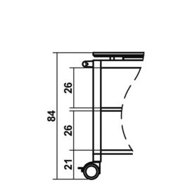 Servierwagen eichenbraun  | 3 Borde 700 x 550 mm mit Haube Produktbild 1 S