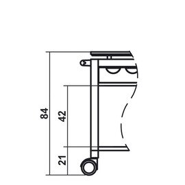 Servierwagen eichenbraun  | 2 Borde 1050 x 550 mm mit Besteckablage Produktbild 1 S