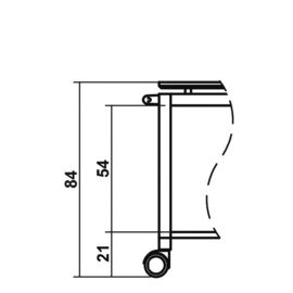 Servierwagen eichenbraun  | 2 Borde 1050 x 550 mm mit Haube Oberplatte mit Wanneneinsatz mit Flaschenhalter Produktbild 1 S