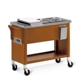 Bain-Marie-Wagen 6600S walnussbraun beheizbar  • 3 Becken Produktbild