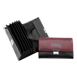 Kellnerbörse PRINT Rindnappa schwarz | rot  L 175 mm Produktbild