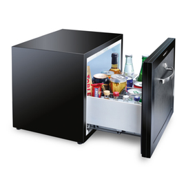 Schubladen-Minibar DM20D schwarz 20 ltr | thermoelektrisch mit Zierblende | Griff Produktbild 1 S