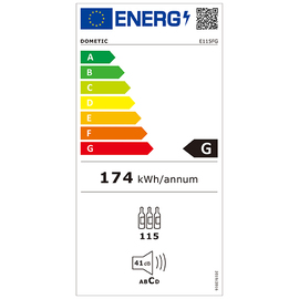 Weinkühlschrank DESIGN-LINE E115FG Glastür Produktbild 2 L