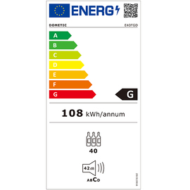 Weinkühlschrank DESIGN-LINE E40FGD Glastür Produktbild 2 L