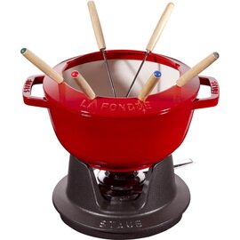 Fondue-Set Gusseisen kirschrot | 2350 ml Produktbild