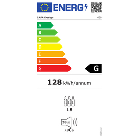 Weintemperierschrank WINE SAFE 18 EB Glastür | Kompressortechnik Produktbild 2 L