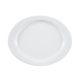 Platte ARCADIA Porzellan weiß oval | 290 mm  x 237 mm Produktbild