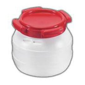 Standardweithalsfass HDPE weiß rot Deckel 3,6 ltr Produktbild