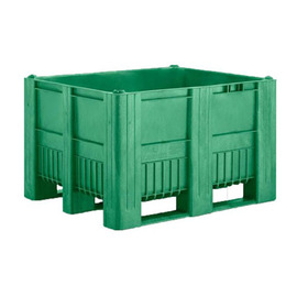 Palettenbox 610 ltr HDPE grün Anzahl Kufen 3 | lebensmittelecht Produktbild
