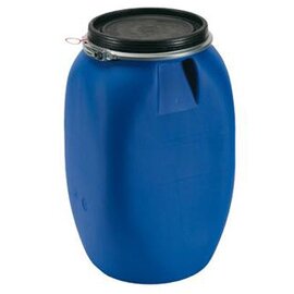 Deckelfass HDPE schwarz blau Deckel 60 ltr  H 632 mm Produktbild