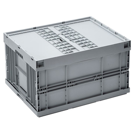 Faltbehälter mit Deckel Euronorm grau 169 ltr | 800 mm x 600 mm H 450 mm Produktbild 0 L