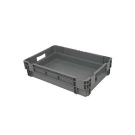 Drehstapelbehälter H 140 mm PP grau nestbar | Boden + Wände geschlossen Produktbild
