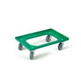 Fahrgestell grün 4 Lenkrollen gummibereift 610 mm  x 410 mm  H 160 mm Produktbild