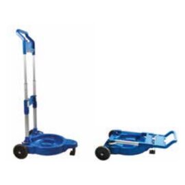 Transportwagen blau 2 Bockrollen 2 Bremsrollen 395 mm  x 500 mm  H 900 mm Produktbild