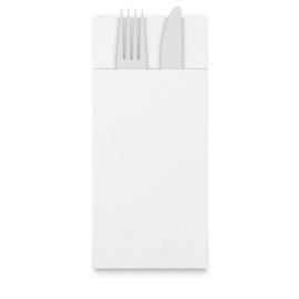 Airlaid-Bestecktasche weiß 1/8 Buchfalz | 320 mm x 400 mm Produktbild