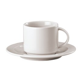Cappuccino-Obertasse 220 ml mit Untertasse OMNIA Porzellan weiß Produktbild