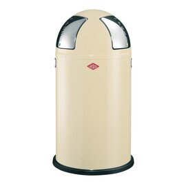 Designabfallbehälter PUSH TWO | WESCO 55 ltr beige Pushdeckel 2 Einwurföffnungen Ø 400 mm  H 755 mm Produktbild