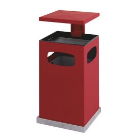 Ascher-Papierkorb Metall rot quadratisch  H 955 mm Produktbild 0 L