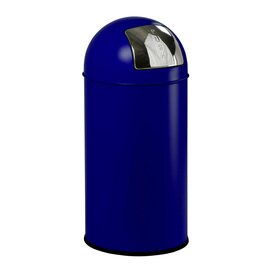 Abfallbehälter PUSHCAN 40 ltr blau Pushdeckel Ø 350 mm  H 740 mm Produktbild