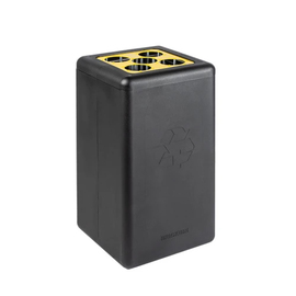 Bechersammler BrickBin schwarz quadratisch 65 ltr | 350 mm x 350 mm H 700 mm Produktbild