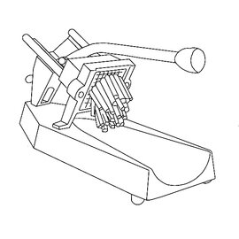 Pommes-Frites-Schneider CF4 Tischgerät  H 250 mm • Schnittstärke 7 mm | Gatter | Druckplatte Produktbild 1 S