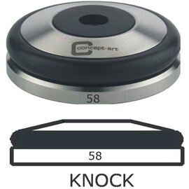 Tamper-Unterteil Knock Kunststoff Edelstahl Silikon  Ø 58 mm Produktbild