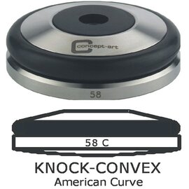 Tamper-Unterteil Knock Convex Kunststoff Edelstahl Silikon  Ø 58 mm Produktbild