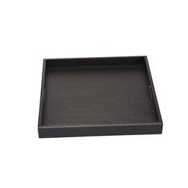 Tablett hoch Holz dunkel | quadratisch 400 mm  x 400 mm Produktbild