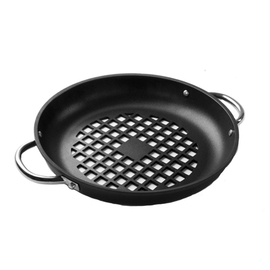 Paellapfanne gelocht Aluminium | Edelstahlgriffe  Ø 320 mm Produktbild