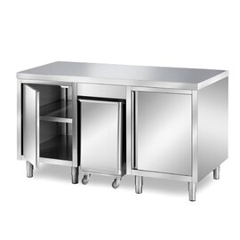 Schranktisch | 1500 mm x 700 mm H 870 mm mit Zutatenbehälter mit 2 Flügeltüren Produktbild