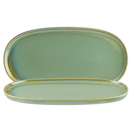 Platte oval 340 mm x 175 mm SAGE Hygge Porzellan grün Produktbild