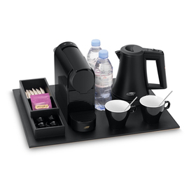 Schreibtischunterlage | Welcome Tray SWITCH Kunstleder schwarz | beige | 500 mm x 400 mm Produktbild 2 S