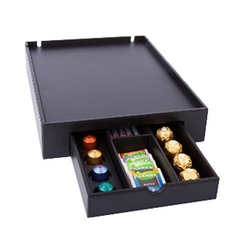 Welcome Tray B-TRAY-SPACE Kunstleder schwarz mit Schublade 315 mm  x 415 mm Produktbild