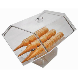 Eiswaffelbehälter passend für 100 - 130 Eiswaffeln Plexiglas 360 mm x 300 mm H 360 mm Produktbild