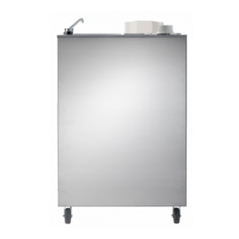 Spachteldusche | Portioniererdusche Mobilstation i.SpatulaShower Mobile Silver 230 Volt | 600 mm x 400 mm H 1100 mm Produktbild