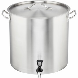 Kartoffelkochkessel mit Ablasshahn und Deckel, Ø 400 mm, Höhe 400 mm, 50,3 Liter Produktbild