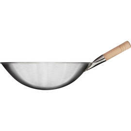 Wok-Pfanne, gebürsteter Edelstahl, Grifflänge 185 mm Produktbild
