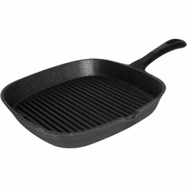 Grillpfanne aus Gusseisen, gerillt, Abmessung 24 x 24 cm Produktbild