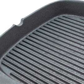 Grillpfanne aus Gusseisen, gerillt, Abmessung 24 x 24 cm Produktbild 2 S