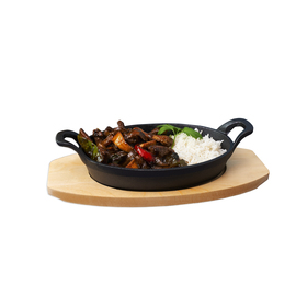 Mini-Servierpfanne mit Griffen, oval 210x150 mm Produktbild