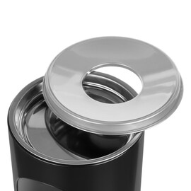 Standaschenbecher mit Papierkorb, schwarz Produktbild 2 S