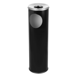 Standaschenbecher mit Papierkorb, schwarz Produktbild 5 S