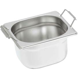 Gastronormbehälter mit Fallgriffen, Serie STANDARD, GN 1/6 (100mm) Produktbild