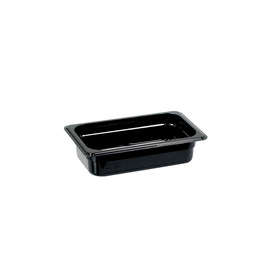 Gastronormbehälter, Serie STANDARD, Polycarbonat, schwarz, GN 1/4 (65 mm) Produktbild