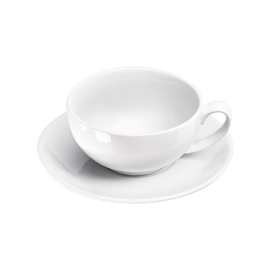 Teekanne mit Tasse und Untertasse, reinweißes Hotelporzellan, Serie Isabell, 3-tlg., 350 ml Produktbild 3 S