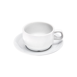 Cappuccino-Obertasse, reinweißes Hotelporzellan, Serie Isabell, 0,30 ml Produktbild 2 S