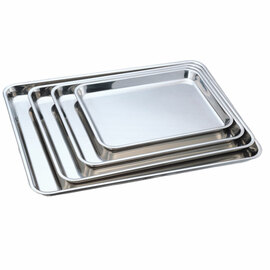 Edelstahl-Auslagetablett, 300x235x25 mm (BxTxH) Produktbild