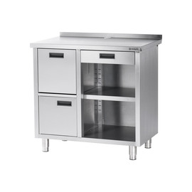Arbeitstisch für Kaffeemaschine, mit Aufkantung, 1000 x 700 x 1000 mm (BxTxH) Produktbild