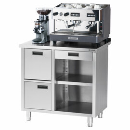 Arbeitstisch für Kaffeemaschine, mit Aufkantung, 1000 x 700 x 1000 mm (BxTxH) Produktbild 2 S